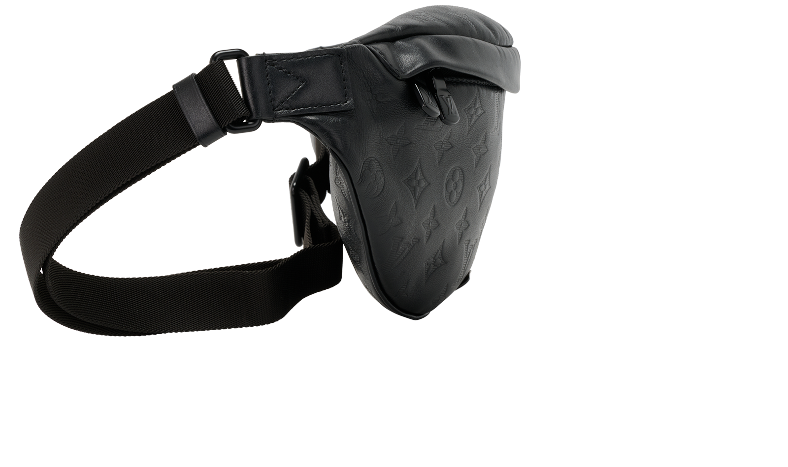 Discovery PM Bum Bag, &pound;1,200, Handbags, Black, Leather, Side view